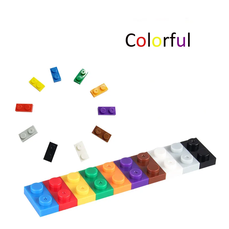

1x2 Thin Bricks Classic Base Building Blocks Small Enlighten Bricks Learning Toys For Kid Each Pack 100g About 300PCS