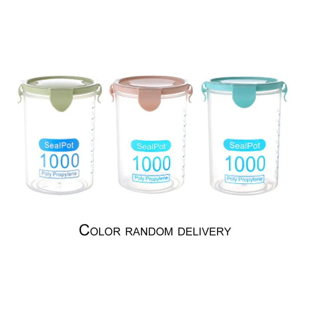 

New Practical Household Plastic Storage Jars Food Storage Bottle Safe Non-Toxic Leakproof Sealed Kitchen Storage Box