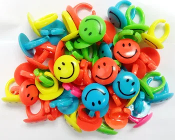 

300 pcs Assorted Color 330 Happy Smile Face Rings Gift Gag Pinata Bag Filler Vending Capsule Kid PRINCESS Birthday Party Favors