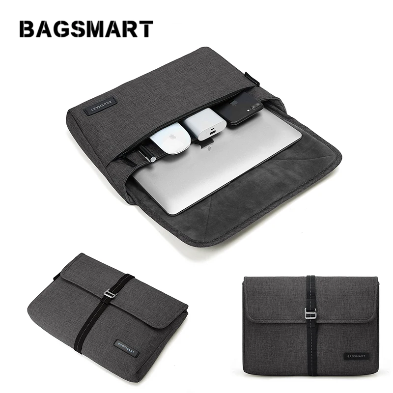 

BAGSMART 13-Inch Laptop Sleeve Water Repellent Sleeve Bag Cover For ACER TOSHIBA SAMSUNG IPAD Kindle -Black