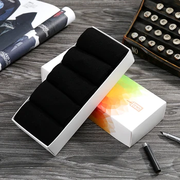 

Emilback branded Classic 5 PRS/Lot Black Business Dress Cotton socks for Men & Women High Quality 200N knitted soft comfortable