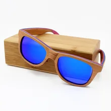 Skateboard Wood Sunglasses Women Men Brand Designer Brown Frame 5 Colors Polarized Glasses with Metal Spring Hinge Gafas De Sol
