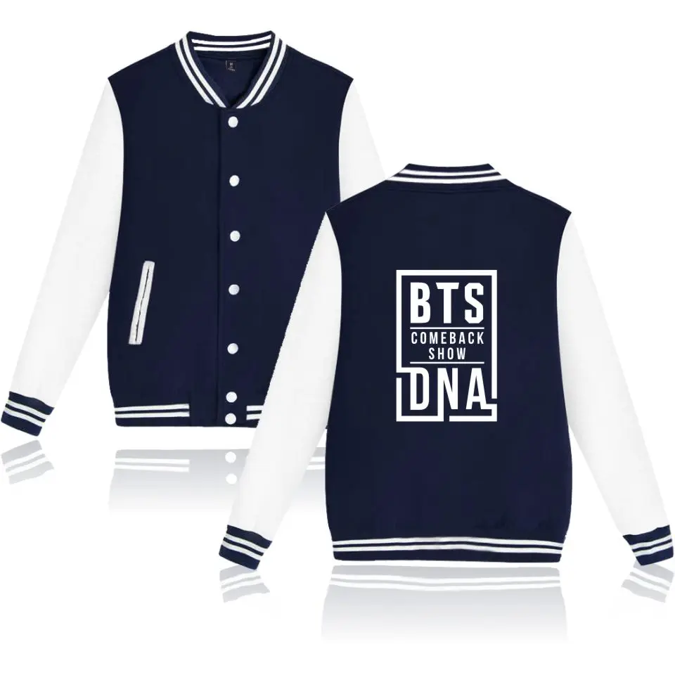 Новое поступление BTS ДНК куртка мода Стиль любить себя Костюмы забавные Бейсбол