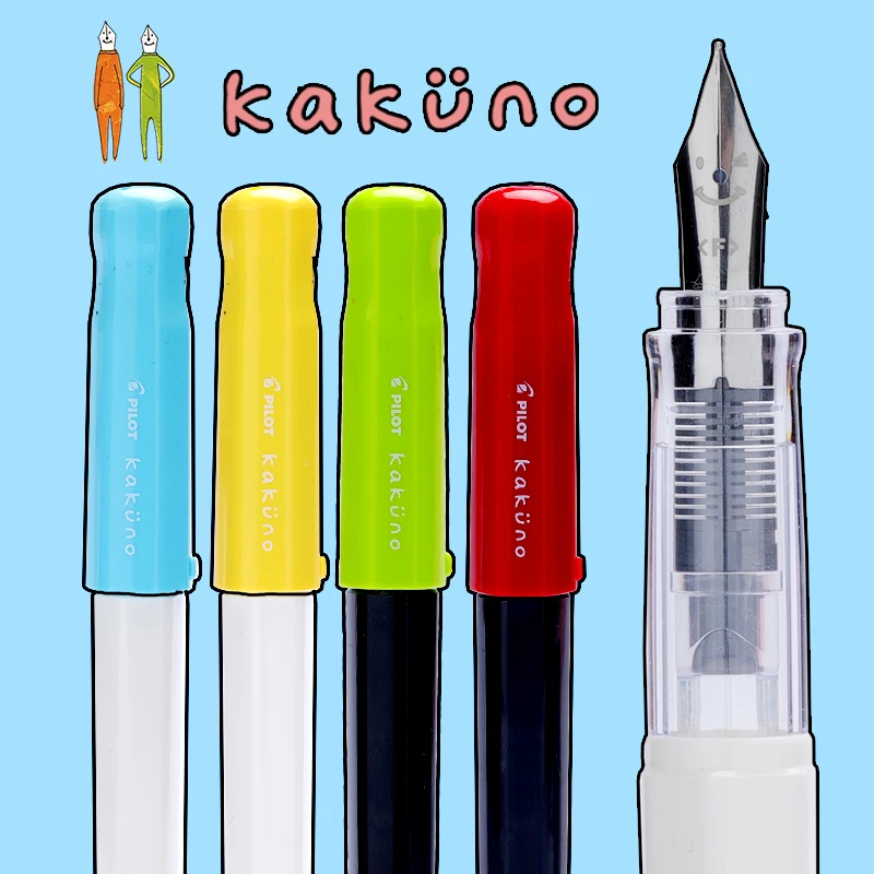 Японский пилот Kakuno Smile Fountain Pen F/M Nib студент школа офис с 1 упаковкой чернилами для