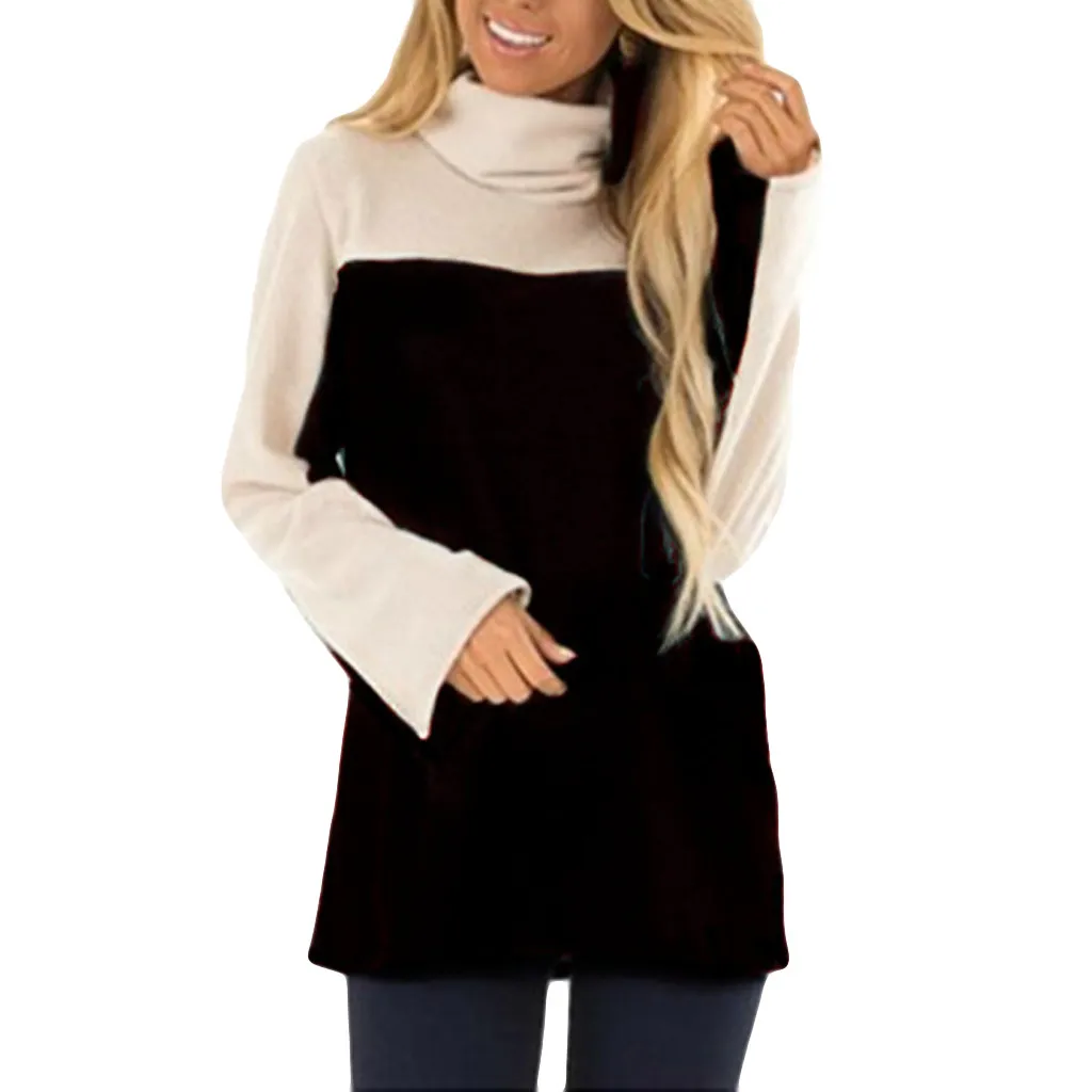 De las mujeres de la moda de cuello de tortuga blusa de primavera invierno Tops casuales de señora de ropa femenina blusa ropa mujer De las mujeres de la moda de cuello de tortuga blusa de primavera invierno Tops casuales de señora de ropa femenina blusa ropa mujer