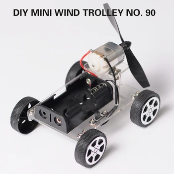 

DIY Car Windmill Model Suit Assembled Pre-School Magic Friend Premium Science Education Class Toy Amusement Children Gift