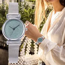 Vansvar Эксклюзивные часы для женщин повседневные кварцевые часы из нержавеющей стали ремешок Newv браслет часы аналоговые наручные часы reloj mujer