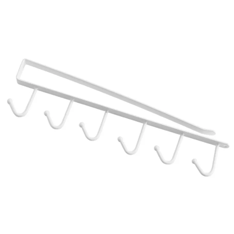 Iron Kitchen Bathroom Organizer Storage Shelf Multi-functional Cupboard Hanging Hook Shelves For Towel Chest Cup Draine holder