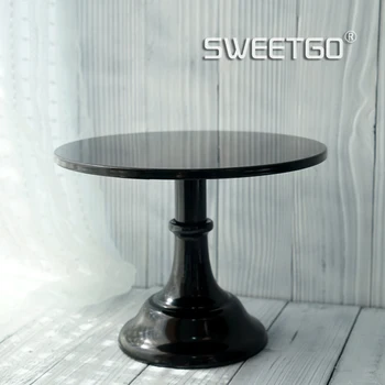 

Black Metal Wedding Decorative Dessert Cake Stand with 8 in / 10 in Plate