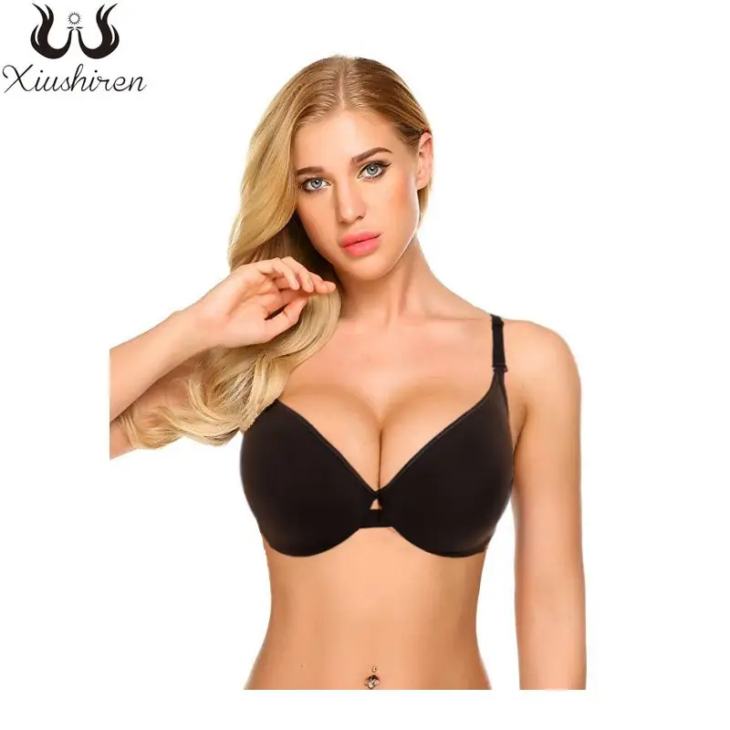 

Xiushiren Top Selling Product In 2018 Pink Cotton Bra Push Up Black Tops Seamless Ropa Mujer Women Sexy Nightwear Size 40-46 B C