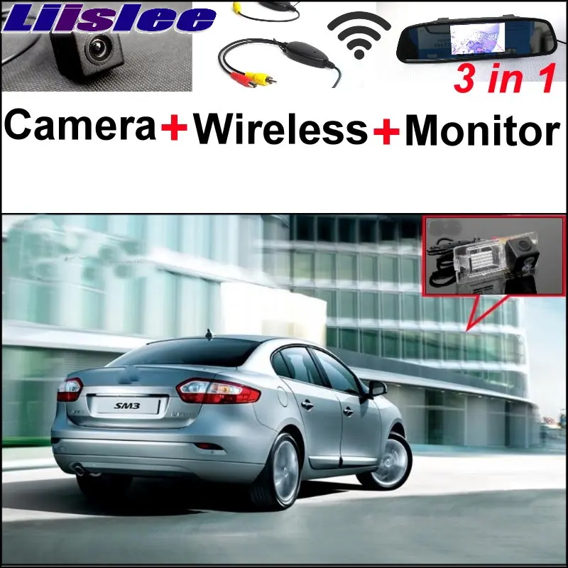 

Liislee 3 in1 Special Rear View Camera + Wireless Receiver + Mirror Monitor Easy Back Up Parking System For Renault Samsung SM3