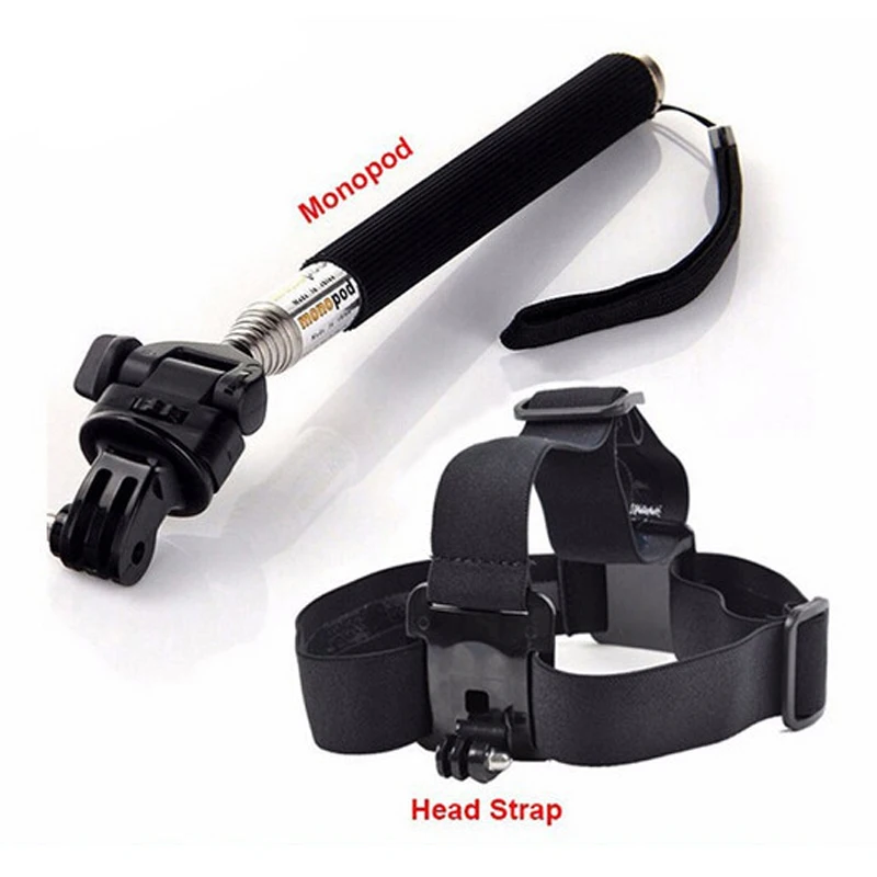

Free Shipping!!Accessories Set 3 in 1 the Monopod / Head Strap for GITUP Gopro Hero 3 3+ 4/ SJ4000 SJ5000 XiaoMi Yi Sport camera