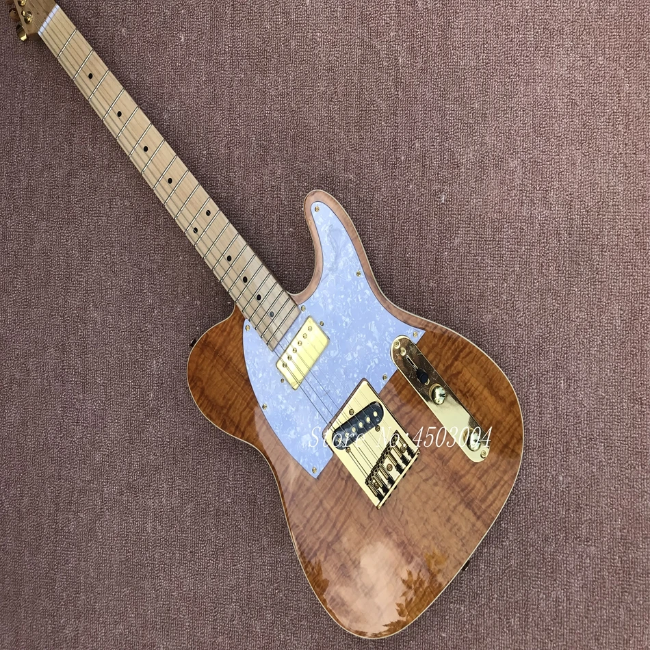 

Electric Guitar, Solid Mahogany Body Guitarra, Maple Neck & Fretboard, Golden hardware, High Quality