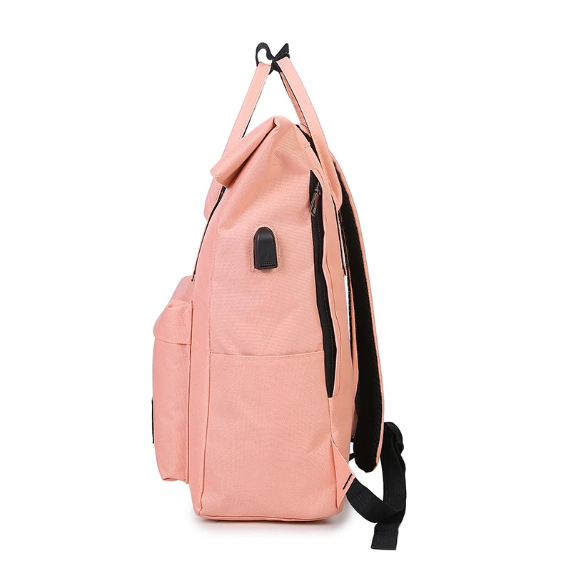  Women External USB Charge Backpack Canvas Rucksack Male Mochila Escolar Girls Laptop Shoulder Schoo - 32824761146