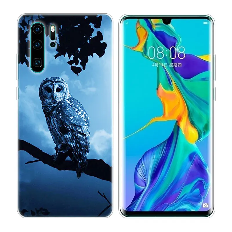 Цветной мягкий силиконовый чехол с совами для телефона Huawei P30 P20 Pro P10 P9 P8 Lite 2017 P Smart