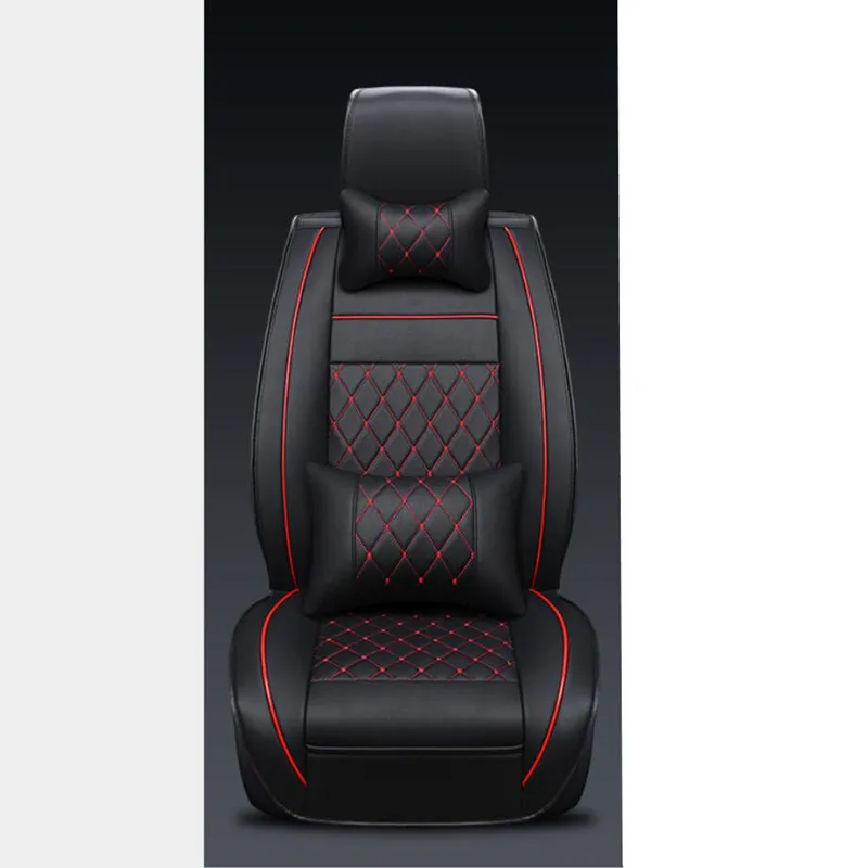 1pc Deluxe Edition Чехол для автокресла из искусственной кожи Универсальный подходит для большинства автомобилей Citroen C4 Chevrolet Aveo Sonic Lova T250 T300 - Название цвета: 1pc Deluxe Edition