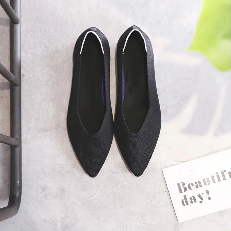 Genshuo/Женская обувь на плоской подошве; Zapatos de Mujer; женские балетки на плоской подошве; слипоны с острым носком; женская повседневная обувь; мягкие лоферы
