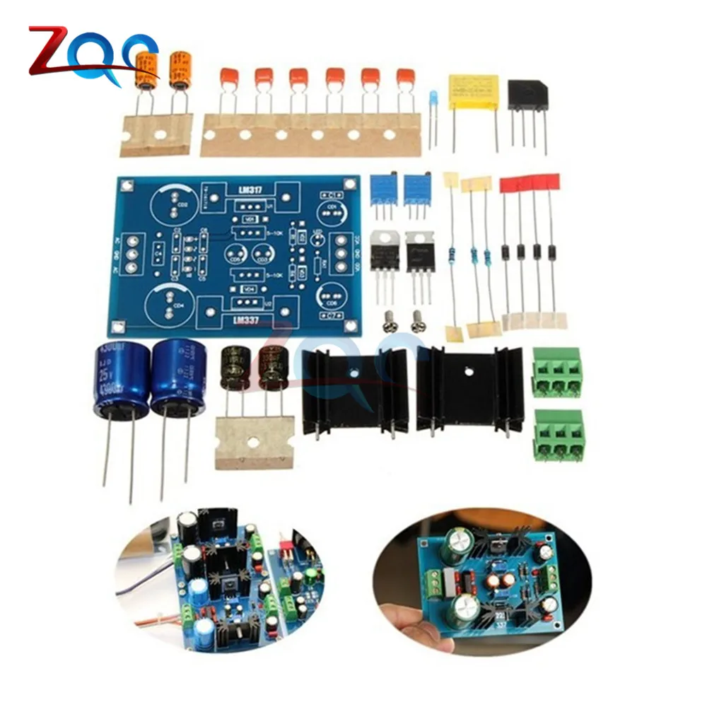 Блок питания LM317 LM337 с регулируемой фильтрацией 5 В 12 24 регулятор напряжения блок