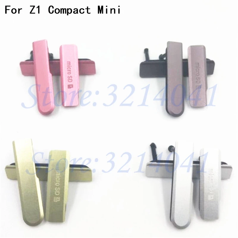 

1Set New For Sony Xperia Z1 Compact Mini D5503 USB Charging Port Dust Plug Cover + Micro SD Port +SIM Card Port Slot Cover