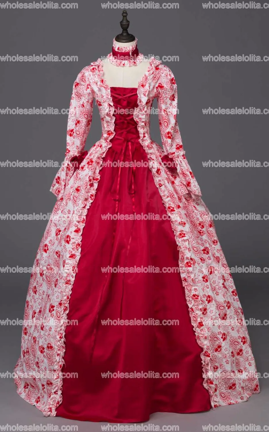 Top Sale Red Victorian Renaissance Fair Dress Ball Gown Queen Theatrical Costume Party Costumes Clothings