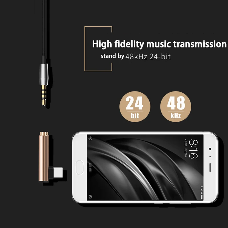 USB Type C to 3.5mm Jack Headphone Adapter Type-C to AUX Audio Splitter USB C Adapter for Samsung Xiaomi Huawei Letv LG Phone