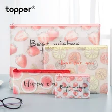 Папка для файлов А4, прозрачная сумка для файлов на молнии, А5, большая вместительность, Женская Студенческая сумка для хранения канцелярских принадлежностей, папка для тестовых файлов