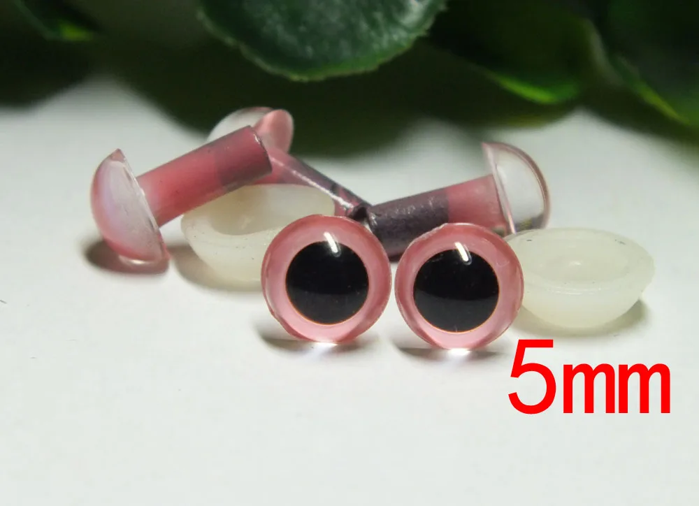 5mm Stuffed Animals eyes Amigurumi eyes Plastic eyes pink Color eyes