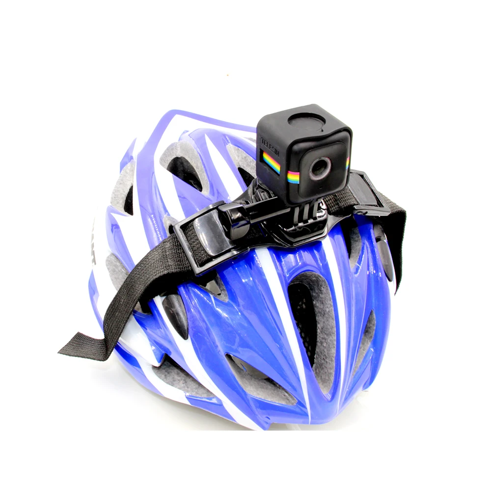 

TELESIN Nylon Bike Cycle Head Helmet Strap Mount with Frame Case for Polaroid Cube and Cube+ and Fits for GoPro Hero Cameras