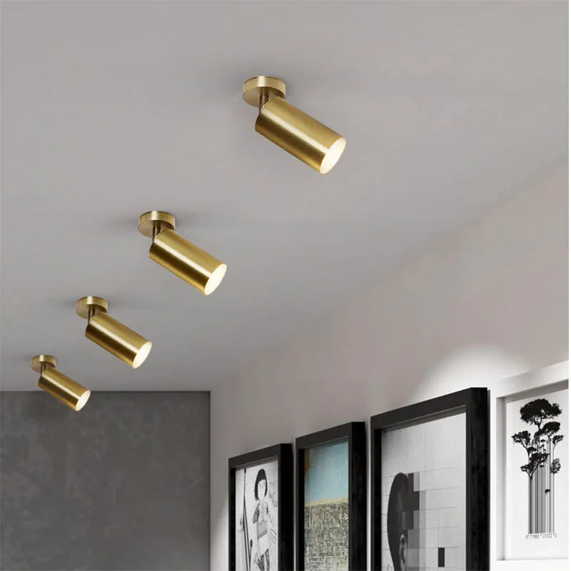 Artpad Luxtre Golden Black Ceiling Spot Light Adjustable 5w E27 Bulb Include Living Room Bar Kitchen Bedside Led Ceiling Lamp