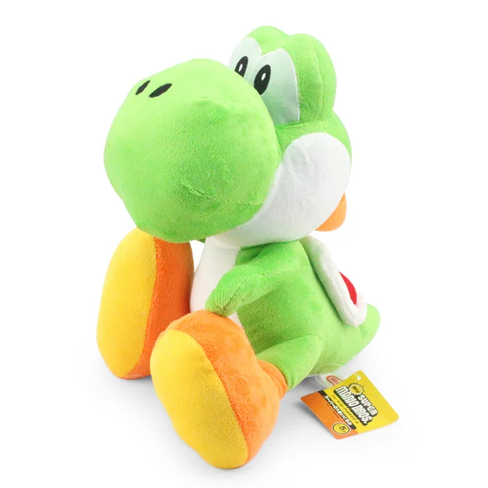 Yoshi poupée en peluche Super Mario Bros jouet avec étiquette doux vert Yoshi poupée cadeaux pour enfants