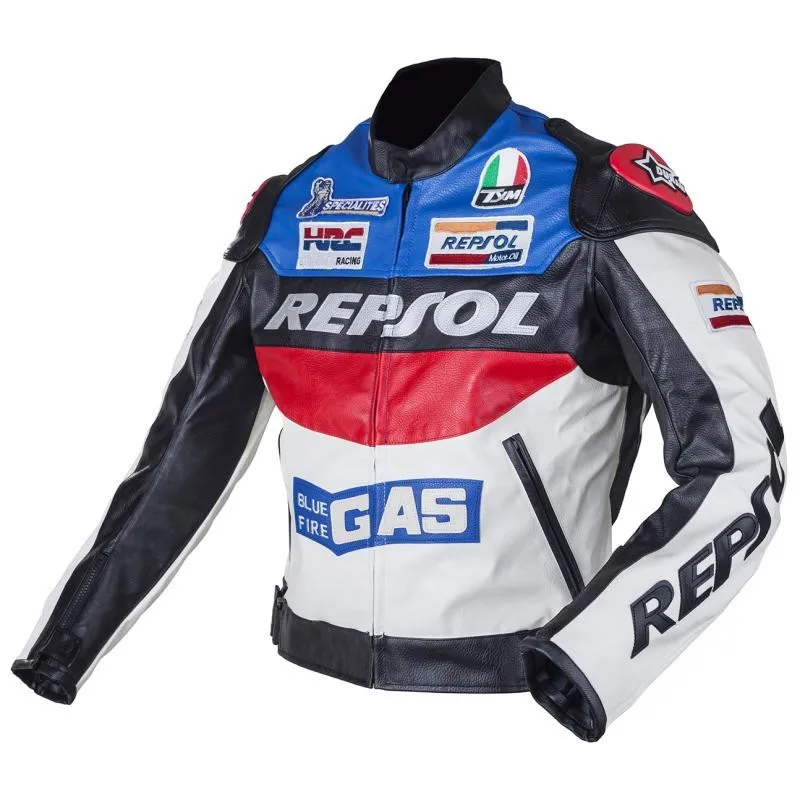 DUHAN chaqueta deportiva de moto GP moto rcycle REPSOL de chaqueta de cuero de VS02 orange azul, M, L, XL, XXL, 3XL buen cuero p