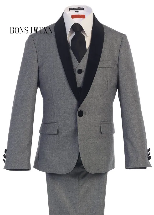 

BONSIWTXN Baby Boys suits kids Wedding costume blazer suit Flower Boys Formal Tuxedos School Boys Suit Sets Ring Bearer Outfit