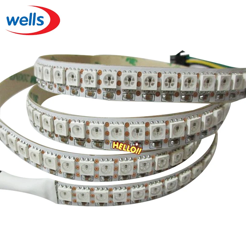 

Fast Shipping Wholesale 1M 5050 RGB 144 LEDs WS2812B Chip WS2811 Digital RGB LED Strip Light 144 Pixel DC5V