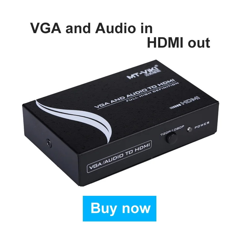 

VGA + Audio to HDMI Converter with Upsacaller VGA2HDMI Adapter FHD 720p 1080p 5V Power Supply High Quality MT-Viki VH312