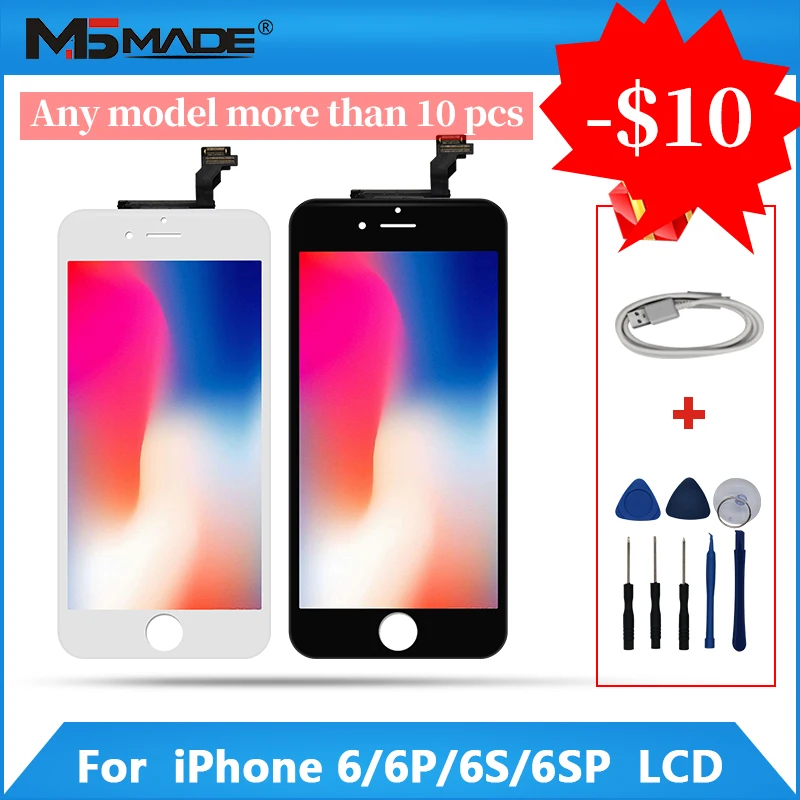 

Assembly LCD Display Digitizer For Iphone 6 AAA Quality LCD Touch Screen For Iphone 6 6S Plus No Dead Pixel With Gift