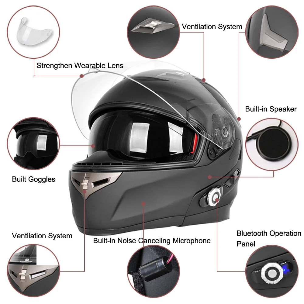 FreedConn Смарт Bluetooth шлем встроенный домофон системы Поддержка 2 гонщиков говорить и FM мотоцикл BT переговорные