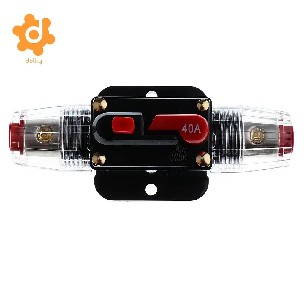 dolity DC 12V-24V Car RV Audio Inline Circuit Breaker Fuse Manual Reset Switch 20A 30A 40A 50A 60A 80A 100A 150A