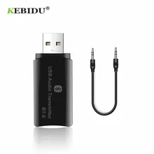 KEBIDU Портативный беспроводной Bluetooth передатчик приемник Мини USB Bluetooth аудио приемник 3,5 мм AUX ключ Музыкальный адаптер автомобильный комплект