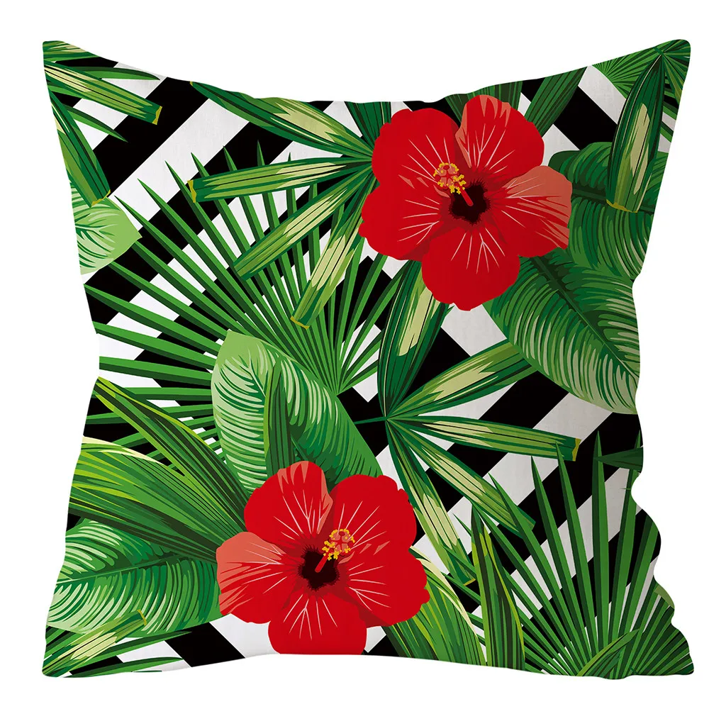 Gajjar, новое растение из тропического леса, полиэстер, наволочка для дивана, Зеленый лист, геометрическое украшение, наволочка, чехол для подушки на стул
