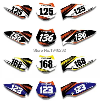 

H2CNC Custom Number Plate Background Graphics Sticker & Decal For KTM SX 65 2009 2010 2011 2012 2013 2014 2015