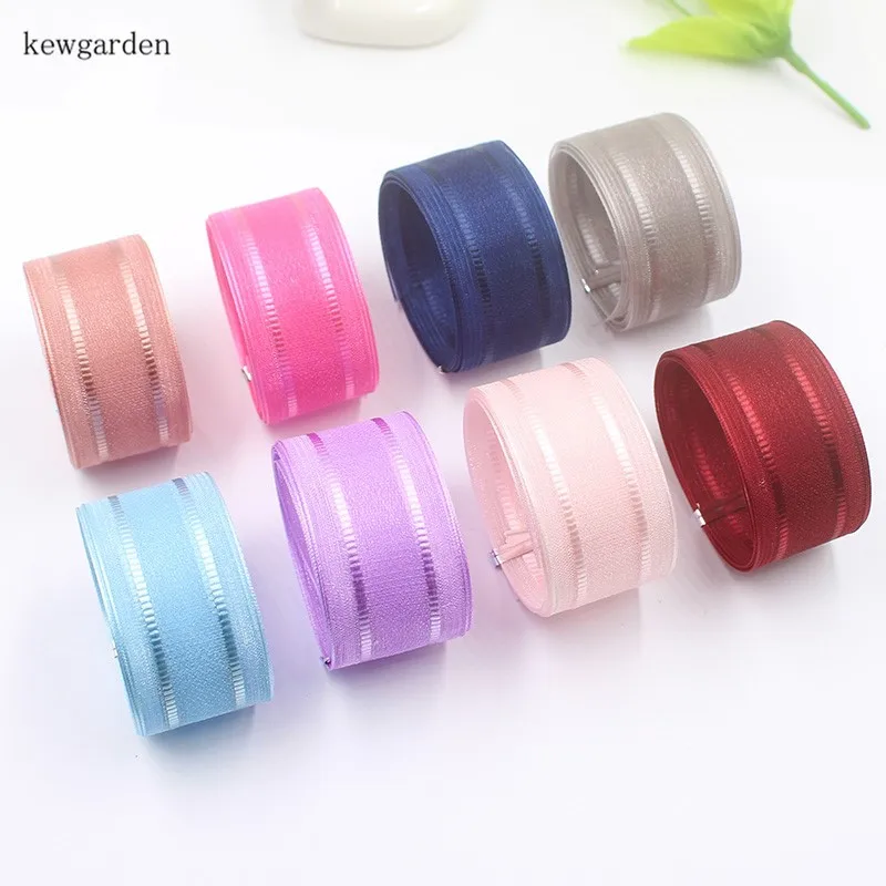 Kewgarden 25mm 1&quot Double Line Yarn Chiffon Ribbons Handmade Tape DIY Bowknot Accessories Stripe Riband 12m/lot | Дом и сад