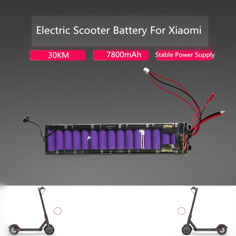 Аккумулятора электроскутера Питание L G солнечных батарей 36 V 7800 мА-ч/6600 мА/ч, 30/25 км для Xiaomi Mijia M365 Электрический скутер