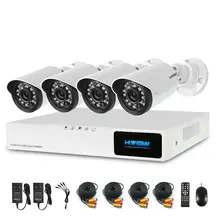 H. View 720 P CCTV Камеры Безопасности Системы ВИДЕОНАБЛЮДЕНИЯ Камеры Системы ВИДЕОНАБЛЮДЕНИЯ 8-КАНАЛЬНЫЙ AHD DVR 4 720 P Камеры Безопасности Легко Смартфон доступ