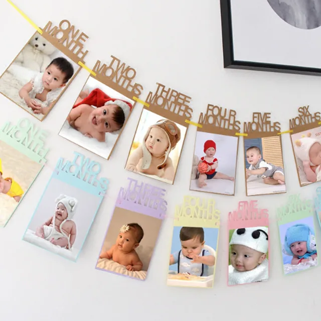 Baby 1st Birthday Boy Girl 12 Month Photo Banner I AM ONE Photo Booth Banner My First Birthday Party Decorations Kids Christmas