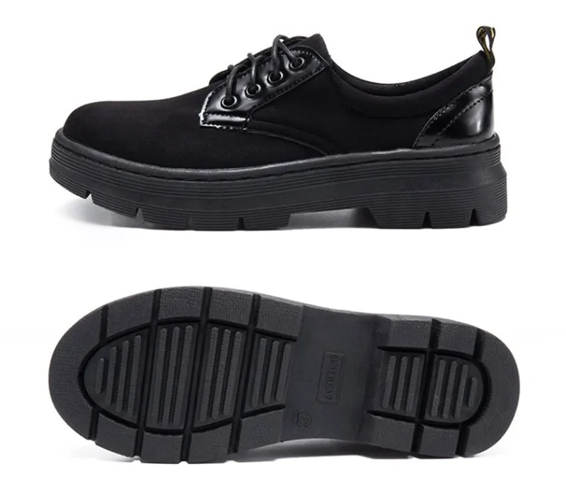 COOTELILI Casual Suede Oxford Shoes For Women Winter Autumn Platform Flat Shoes Women Lace-Up Ladies Flat Shoes 35-39     (1)