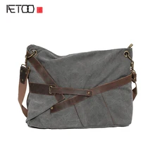 AETOO новая Холщовая Сумка Ретро mad horse с 20 плюс толстой мыть холст поколение Европы и США Ретро st