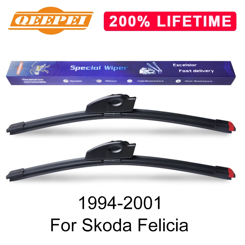 QEEPEI Замена стеклоочистителя для Skoda Felicia 1994-2001 силиконовая Резина лобовое стекло