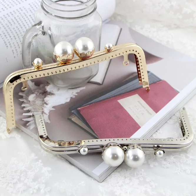 

K618 lovely Lotus flower head Kiss Clasp 20CM Silver, gold DIY Handmade square Metal purse frame handle bag