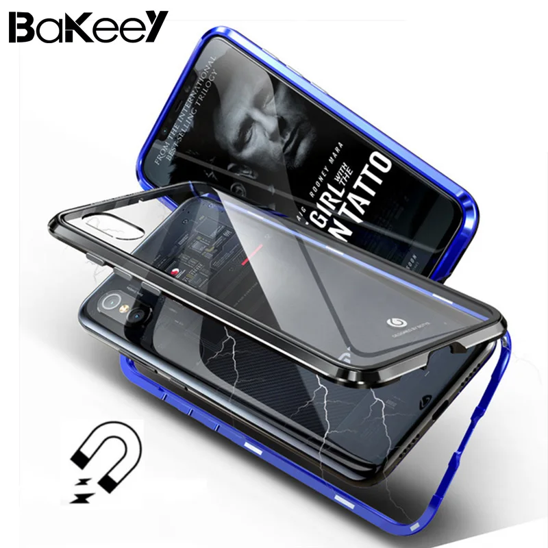 Bakeey 360 Полный корпус Магнитный адсорбционный металлический прозрачный