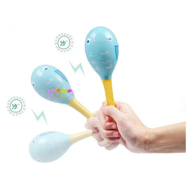 1PC Baby Sand Hammer Toy Baby Attetion Training Toy Random Color 3